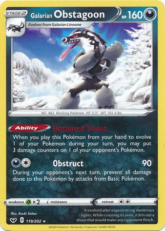 Galarian Obstagoon - 119/202 - Rare