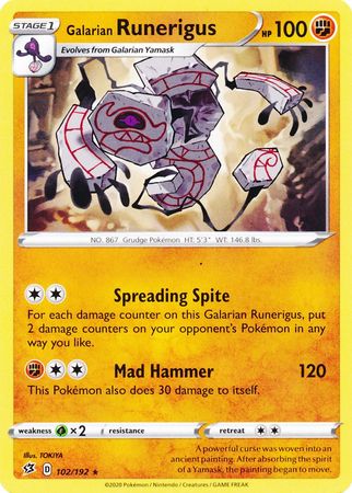Galarian Runerigus - 102/192 - Rare