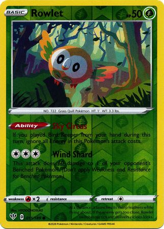 Rowlet - 011/189 - Common Reverse Holo