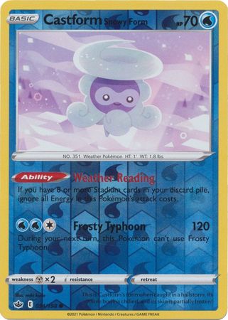 Castform Snowy Form - 034/198 - Common Reverse Holo