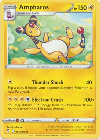 Ampharos - 056/203 - Rare - Saya Tsuruta