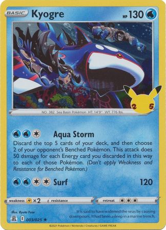 Kyogre - 003/025 - Holo Rare