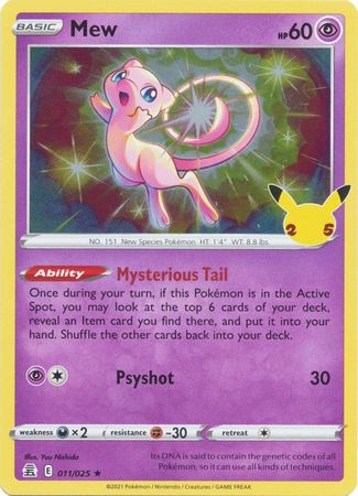 Mew - 011/025 - Holo Rare