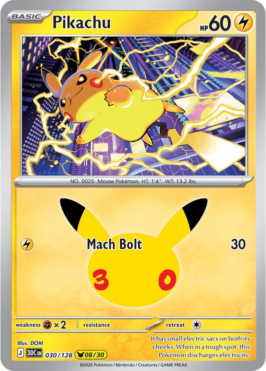 Pikachu - 030/128 - 08/30