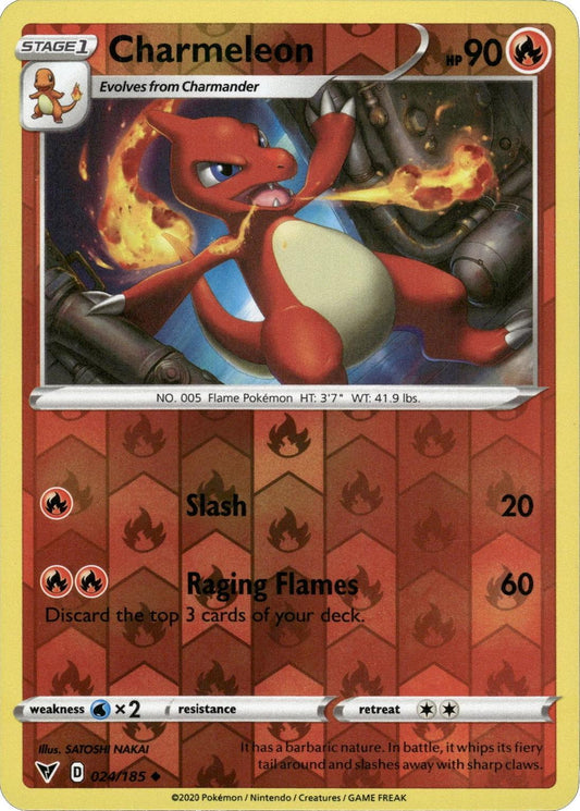 Charmeleon - 024/185 - uncommon reverse holo