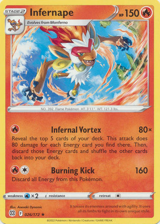 Infernape - 026/172 - Rare