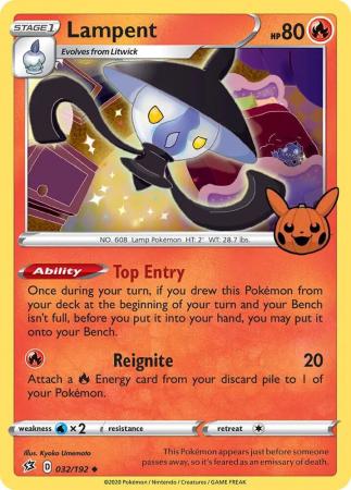 Lampent - 032/192 - Uncommon Trick or Trade