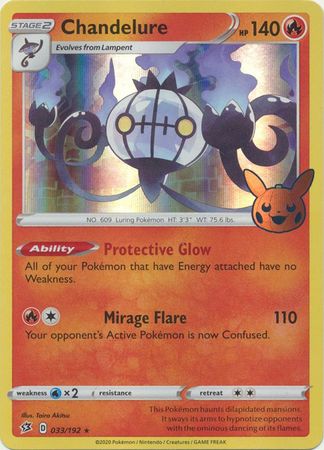 Chandelure - 033/192 - Holo Rare Trick or Trade