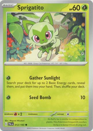 Sprigatito - 012/193 - Common Trick Or Trade