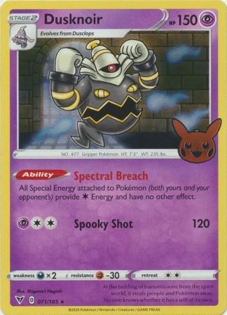 Dusknoir - 071/185 - Holo Rare Trick or Trade