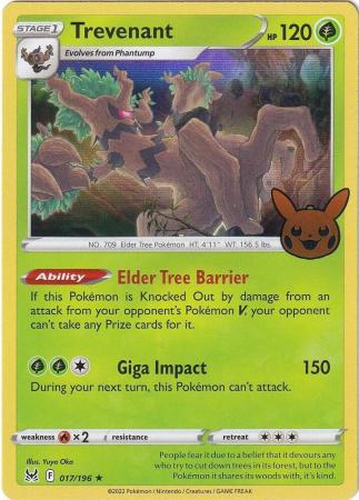 Trevenant - 017/196 - Holo Rare Trick or Trade