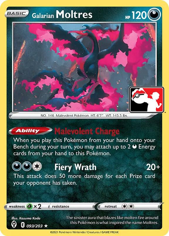 Galarian Moltres - 093/203 - rare prize pack