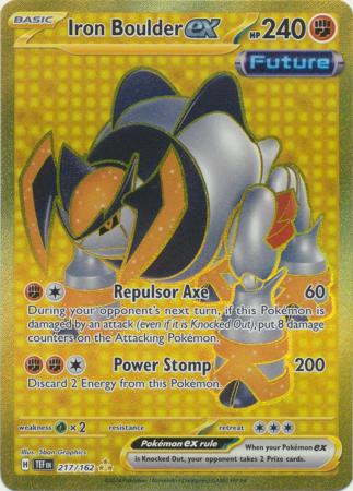 Iron Boulder EX - 217/162 - Gold Secret Rare