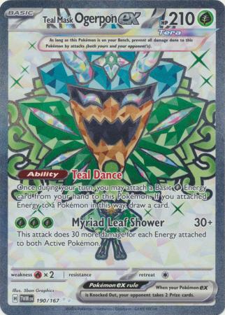 Teal Mask Ogerpon EX - 190/167 - Full Art Secret Rare