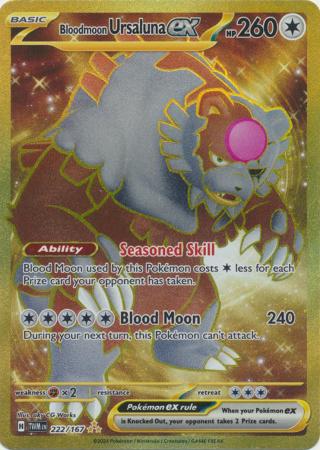 Bloodmoon Ursaluna EX - 222/167 - Gold Secret Rare