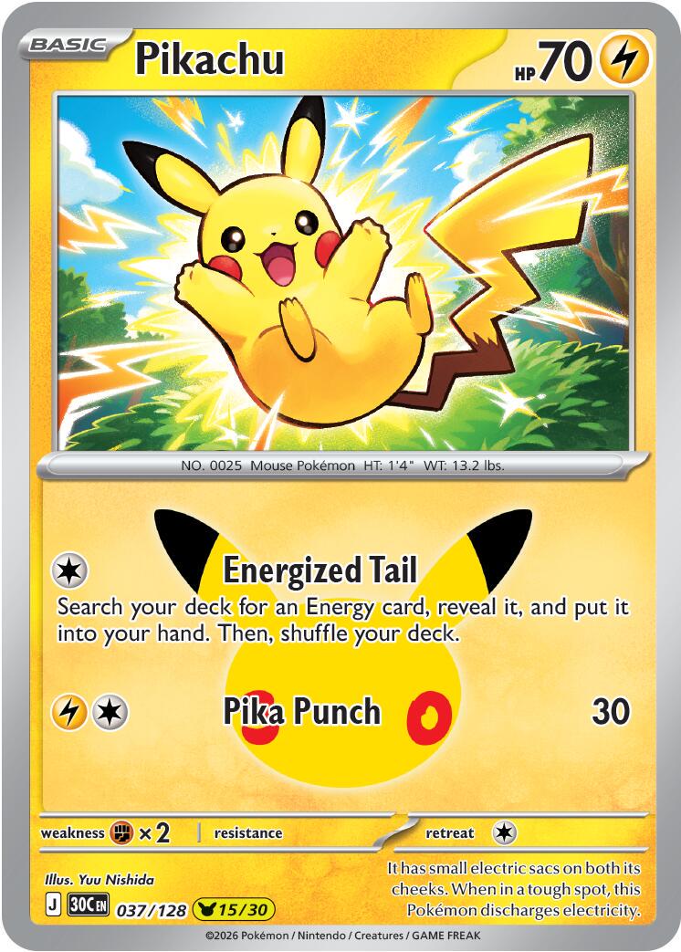 Pikachu - 037/128 - 15/30