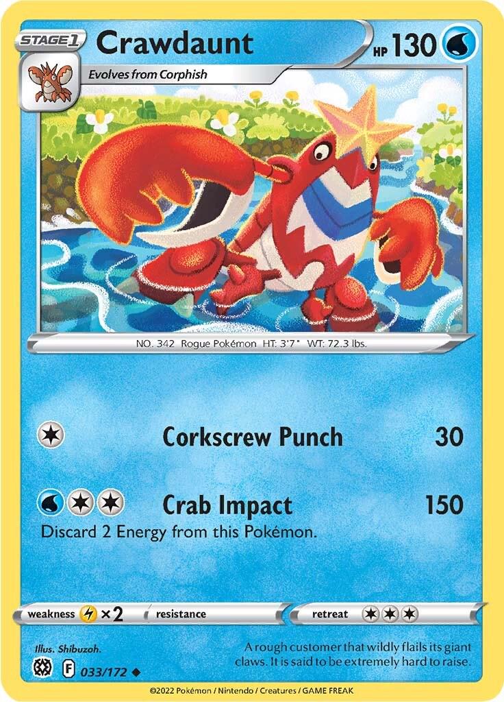 Crawdaunt - 033/172 - Uncommon