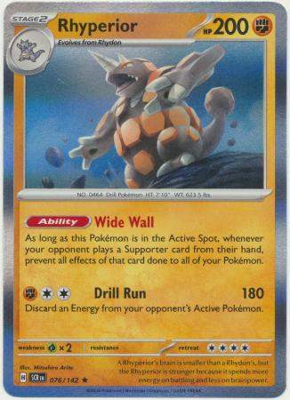 Rhyperior - 076/142 - Holo Rare