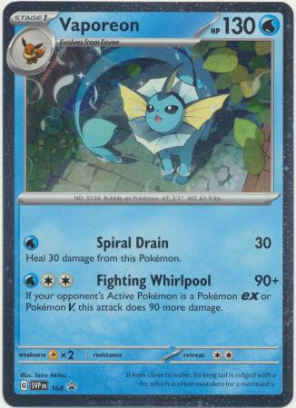 Vaporeon - SVP168 - Cosmos Holo Promo
