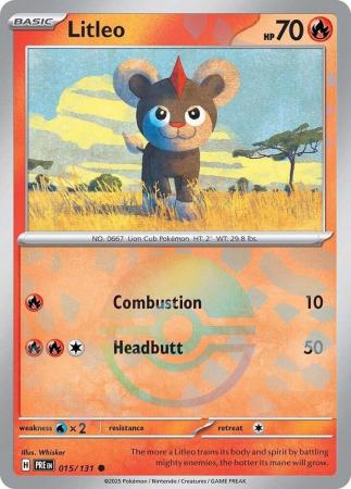 Litleo - 015/131 - Common Pokeball Reverse Holo