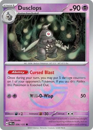 Dusclops - 036/131 - Common Pokeball Reverse Holo