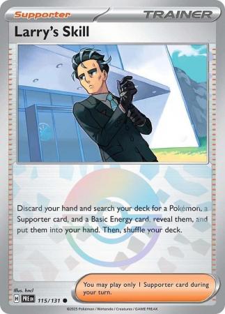 Larry's Skill - 115/131 - Common Pokeball Reverse Holo