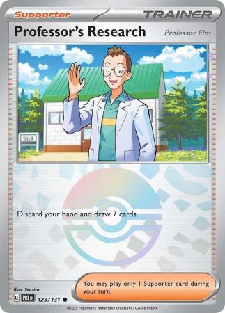 Professor's Research (Professor Elm) - 123/131 - Common Pokeball Reverse Holo