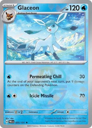 Glaceon - 025/131 - Master Ball Reverse Holo Rare