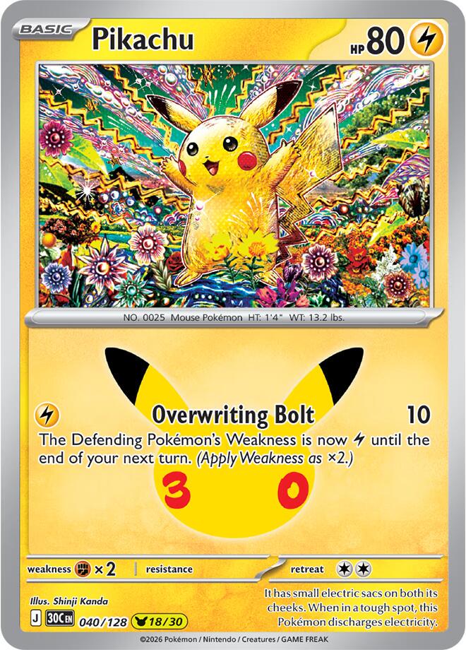 Pikachu - 040/128 - 18/30