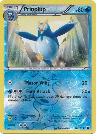 Prinplup - 28/108 - Uncommon Reverse Holo