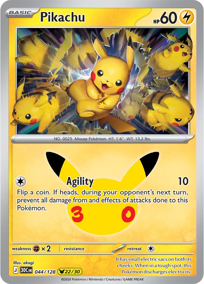 Pikachu - 044/128 - 22/30