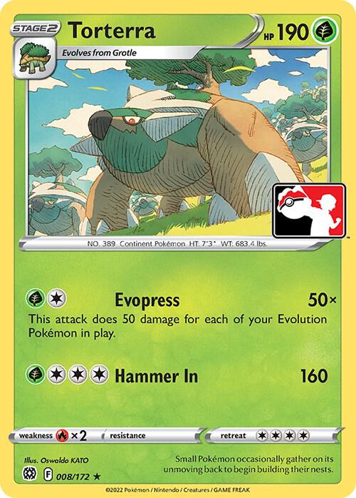 Torterra - 008/172 - Rare - Prize pack