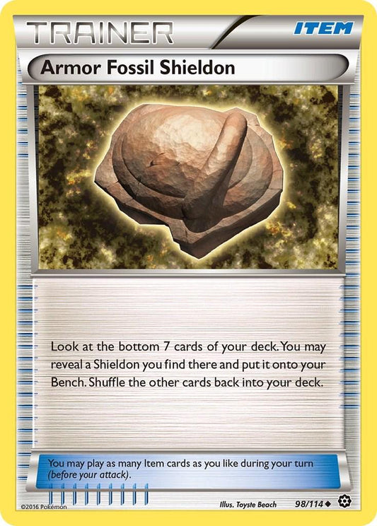 Armor Fossil Shieldon - 98/114 - uncommon