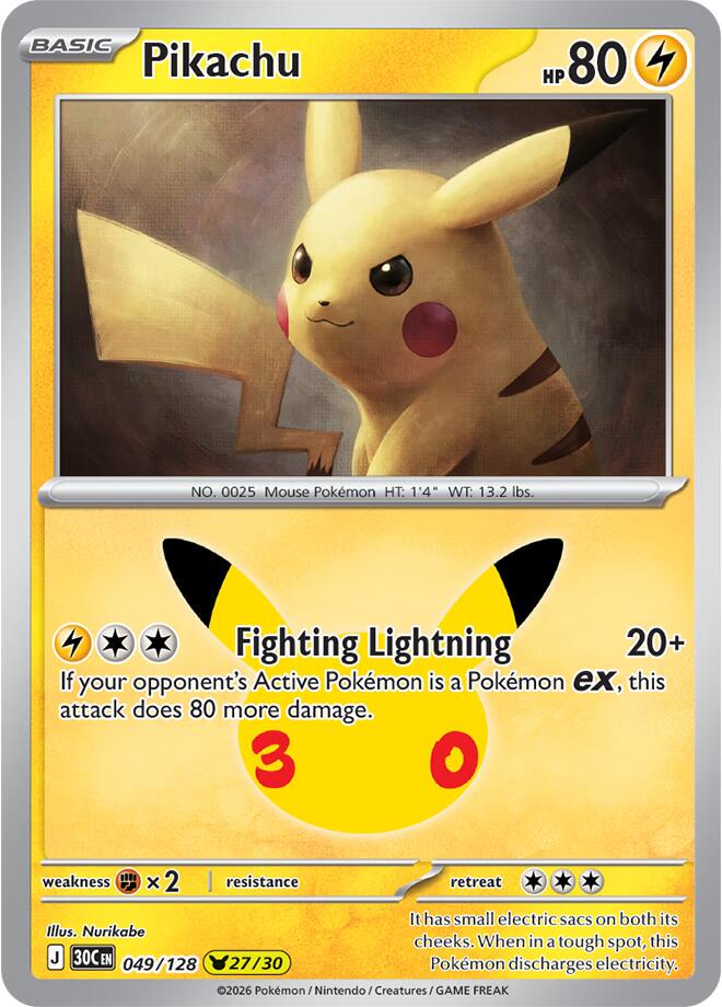 Pikachu - 049/128 - 27/30