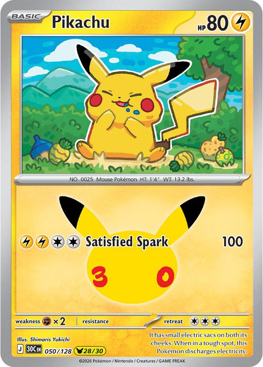 Pikachu - 050/128 - 28/30