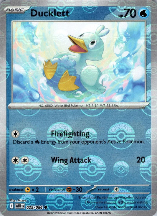 Ducklett - 025/086 - Common Pokeball reverse