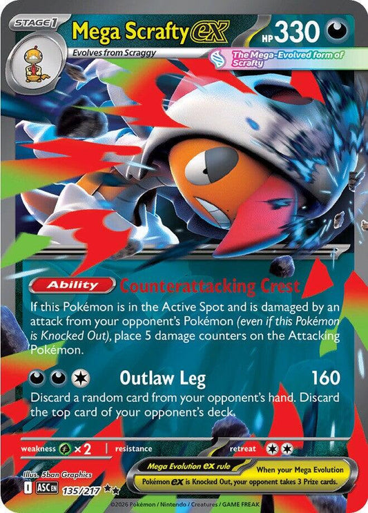 Mega Scrafty ex - 135/217 - Ultra Rare
