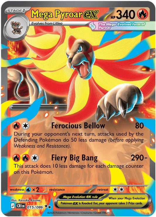 Mega Pyroar ex - 015/086 - Ultra Rare