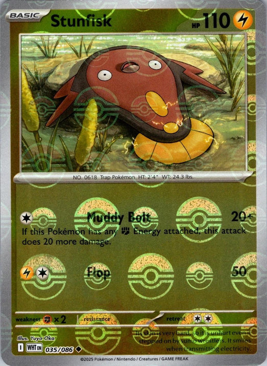 Stunfisk - 035/086 - Uncommon reverse Pokéball