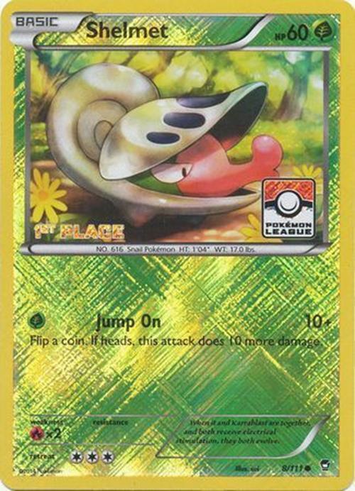 Shelmet - 8/111 - common - Holo 1st place