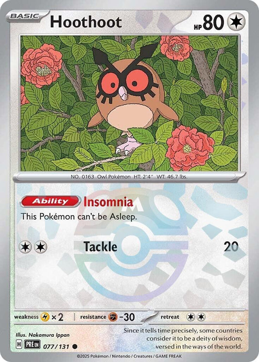 Hoothoot - 077/131 - Common - Reverse Master ball