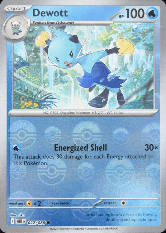 Dewott - 022/086 - Common reverse Pokeball