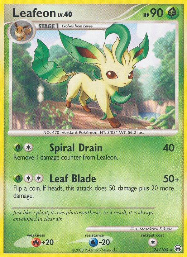 Leafeon - 24/100 - Rare reverse