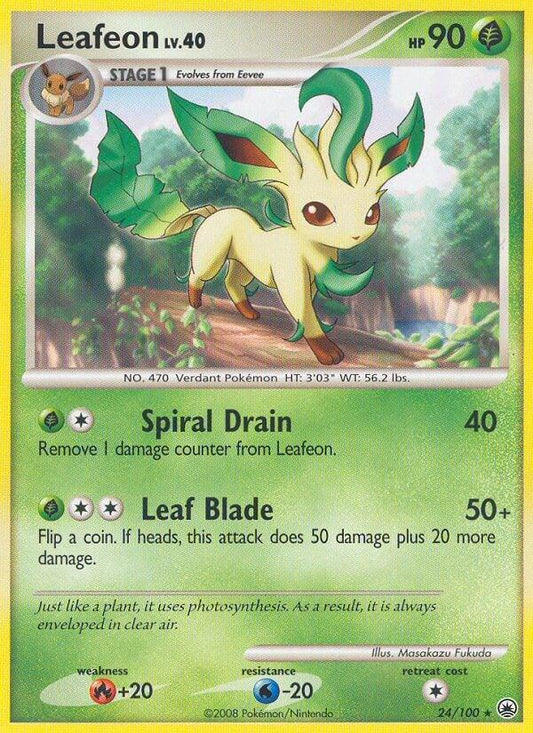 Leafeon - 24/100 - Rare reverse