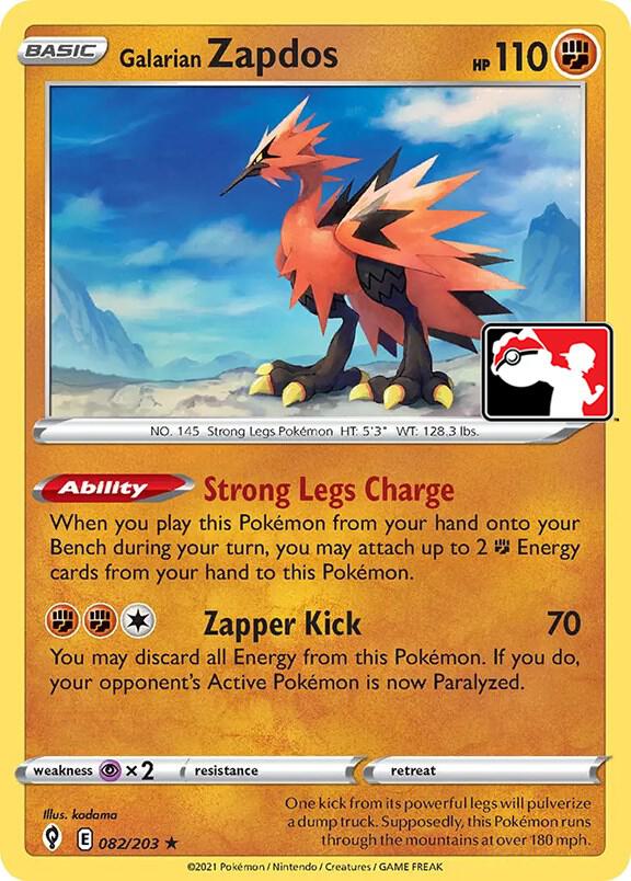 Galarian Zapdos - 082/203 - rare prize pack
