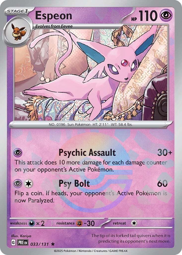 Espeon - 033/131 - Rare Reverse Pokeball