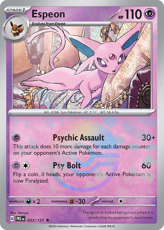 Espeon - 033/131 - Rare Reverse Pokeball