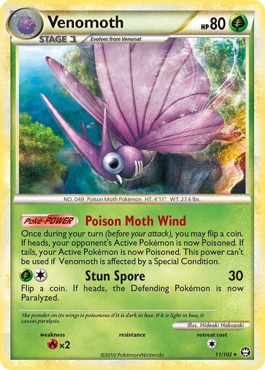 Venomoth - 11/102 - Rare Holo