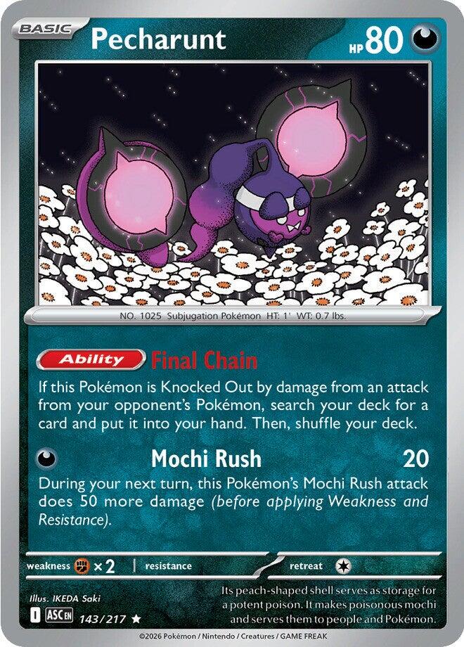 Pecharunt - 143/217 - Rare Reverse pokéball