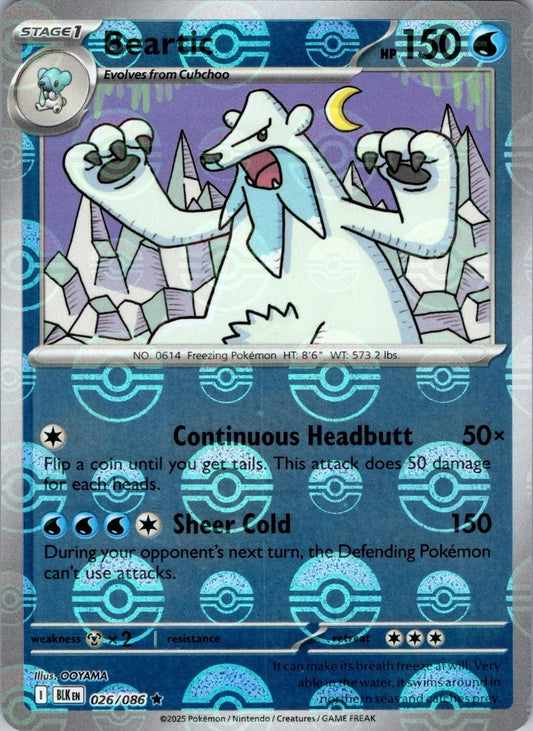 Beartic - 026/086 - pokeball reverse holo